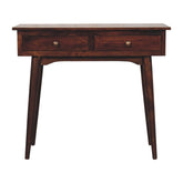California Walnut Hallway 2 Drawer Console Table